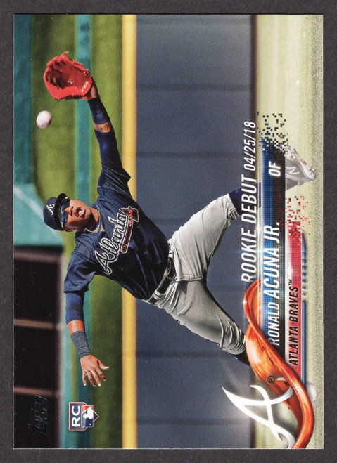 2018 Topps Update #US252 Ronald Acuna Jr. Rookie/RC Debut