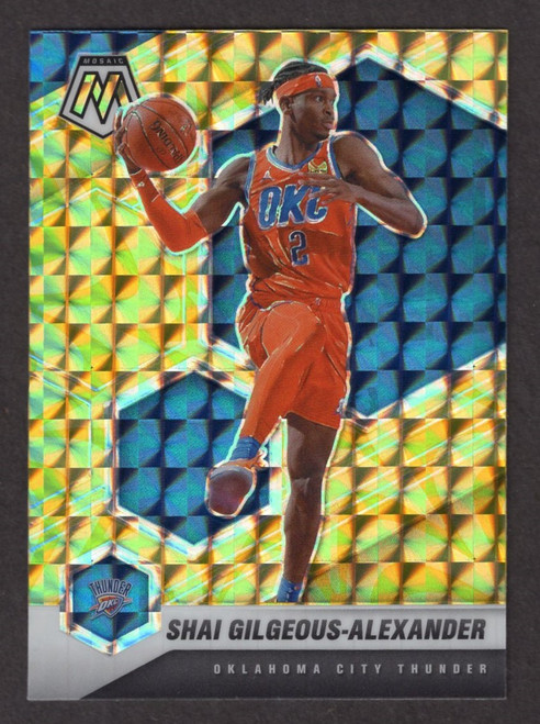 2020/21 Panini Mosaic #103 Shai Gilgeous-Alexander Yellow Reactive Prizm