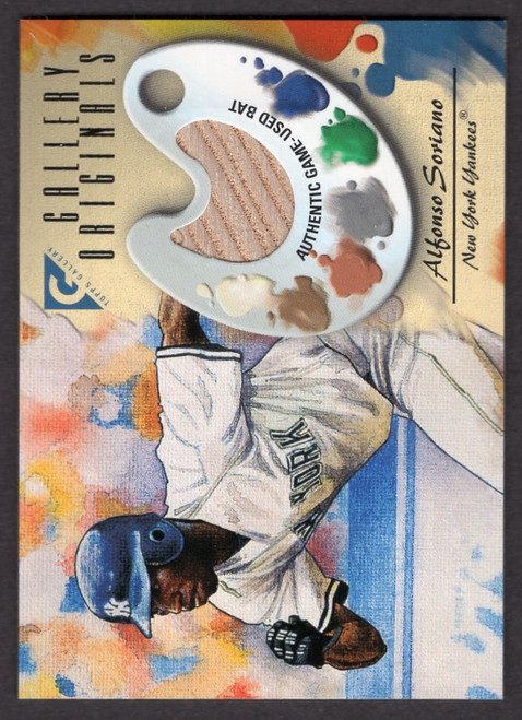 2002 Topps Gallery #GO-AS Alfonso Soriano Gallery Originals Game Used Bat Relic