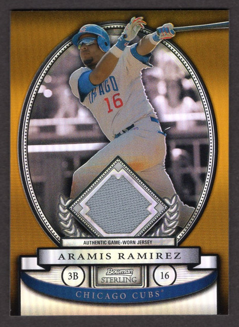 2008 Bowman Sterling #BS-ARR Aramis Ramirez Gold Refractor Game Used Jersey Relic 20/50