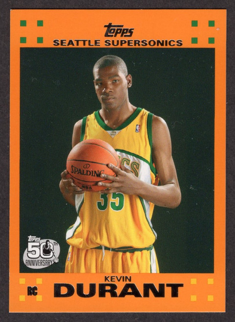 2007/08 Topps #2 Kevin Durant Orange Parallel Rookie/RC