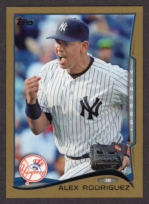 2014 Topps Series 1 #168 Alex Rodriguez Gold Parallel 0641/2014