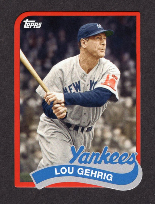 2014 Topps #TM-19 Lou Gehrig 1989 Mini Die-Cut