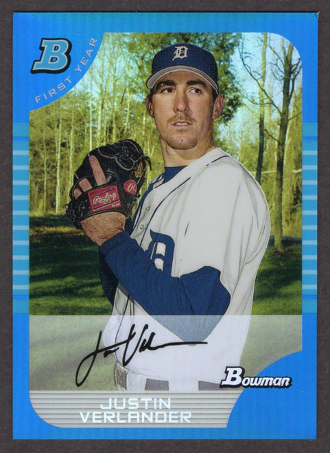 2013 Bowman #174 Justin Verlander 2005 Bowman Reprint