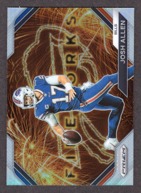 2023 Panini Prizm #F-4 Josh Allen Fireworks Silver Prizm