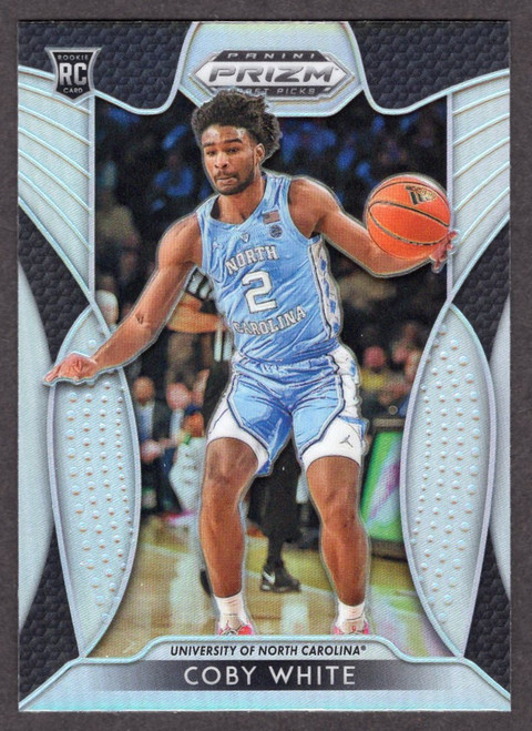 2019 Panini Prizm Draft Picks #8 Coby White Silver Prizm Rookie/RC