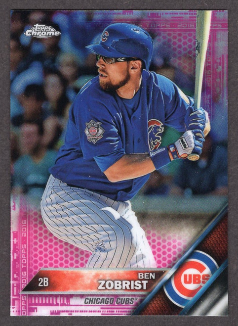 2016 Topps Chrome #120 Ben Zobrist Pink Refractor