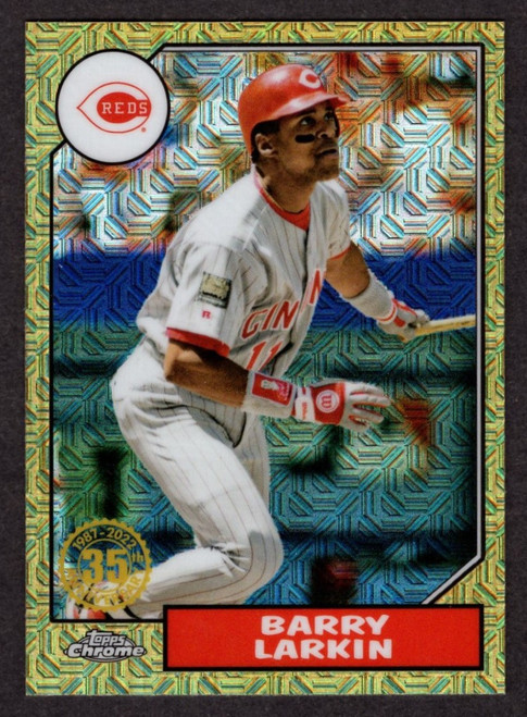 2022 Topps #T87C-84 Barry Larkin Silver Pack Chrome Refractor