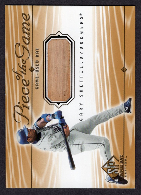 2000 Upper Deck SP Game Bat Edition #GS Gary Sheffield Game Used Bat Relic