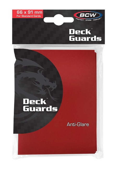 BCW Gaming Deck Guard Matte Red 50ct Pack