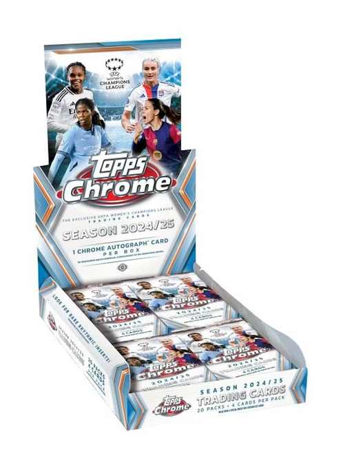 2024/25 Topps Chrome UEFA Women's Champions League Soccer Hobby Box