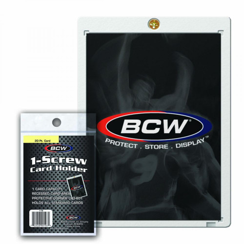BCW 1-Screw Card Holder 20pt / Case of 200