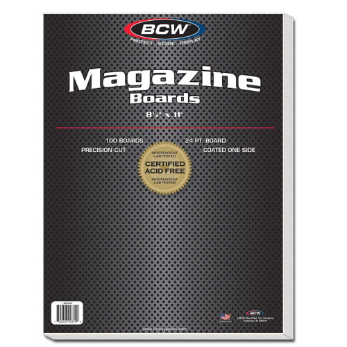 BCW Magazine Backing Boards 100ct Pack