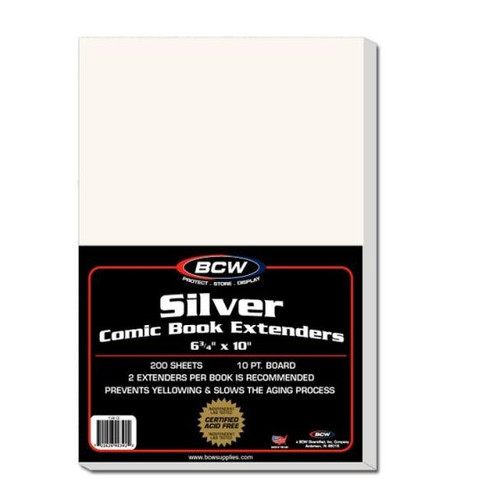 BCW Silver Comic Extender 200ct Pack