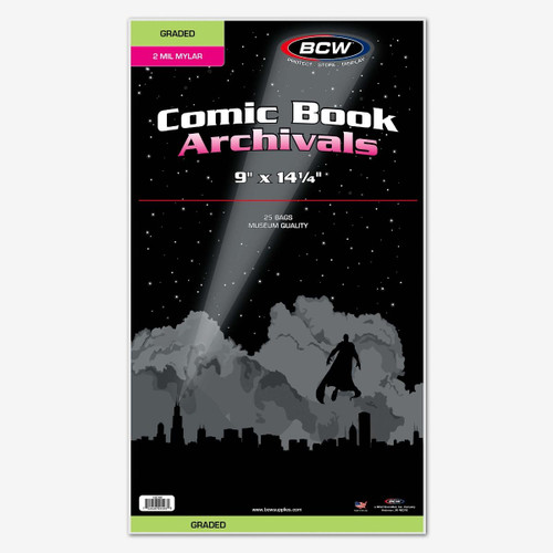BCW Graded Comic Mylar Archivals 25ct Pack / Case of 10