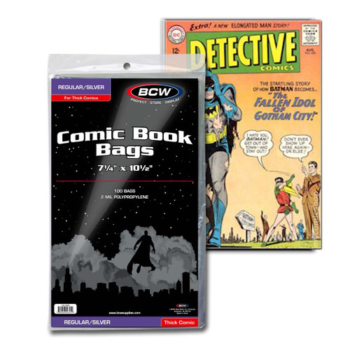 BCW Mylar Graded Comic Book Bags – 2 Mil, Pack Of 25 – Fits CGC Graded 9 X 14.25