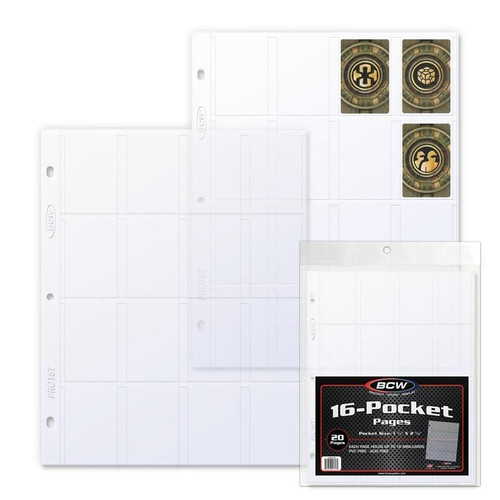 BCW Pro 16-Pocket Pages 20ct Pack / Case of 25