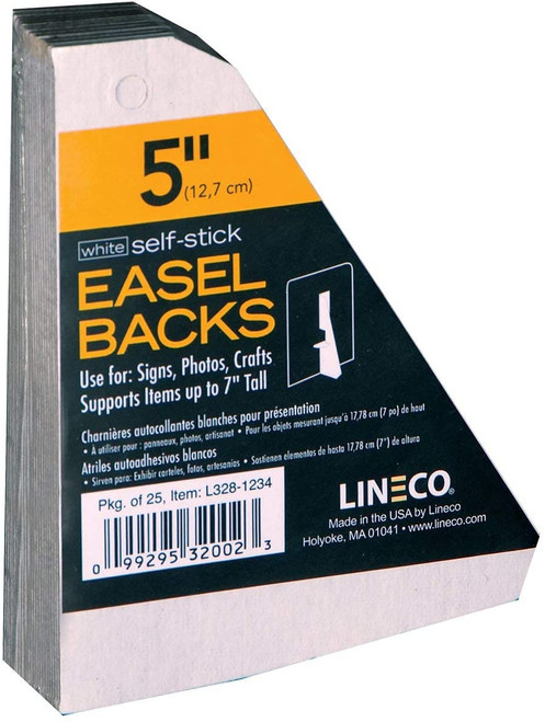 Lineco 5" White Easel Back 25ct