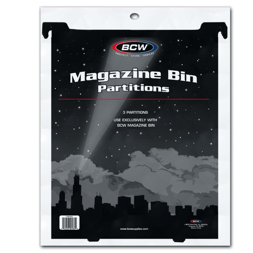 BCW Magazine & Document Bin Partition 3ct Pack