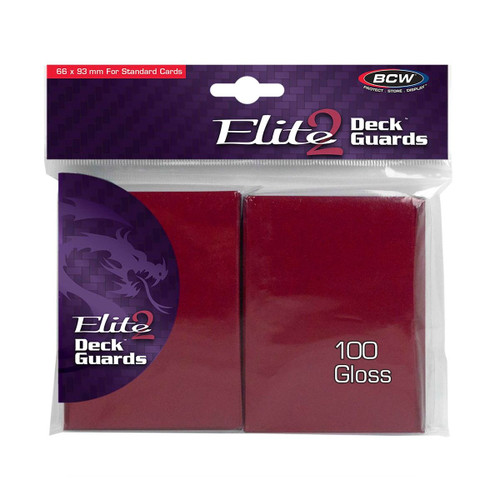 BCW Gaming Elite2 Deck Guard - Glossy - Red