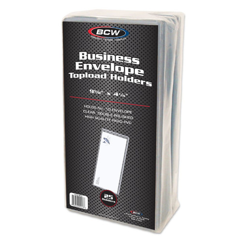 BCW Business Envelope #10 Topload Holder 25ct