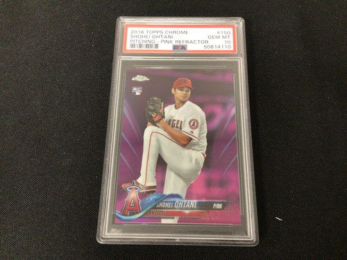 2018 Topps Chrome PSA 10 SHOHEI OHTANI Pink Refractor Rookie - The