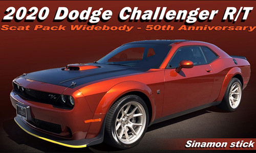 Dodge Challenger R/T Scat Pack Widebody 50th Anniversary - 2020 - Sinamon Stick - "USA Exclusive" Series 1:18 Model Car by GT Spirit