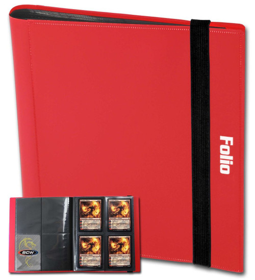 BCW 4-Pocket Red Pro-Folio / Case of 12