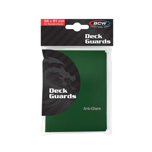 BCW Gaming Deck Guard Matte Green 50ct Pack / Case of 120