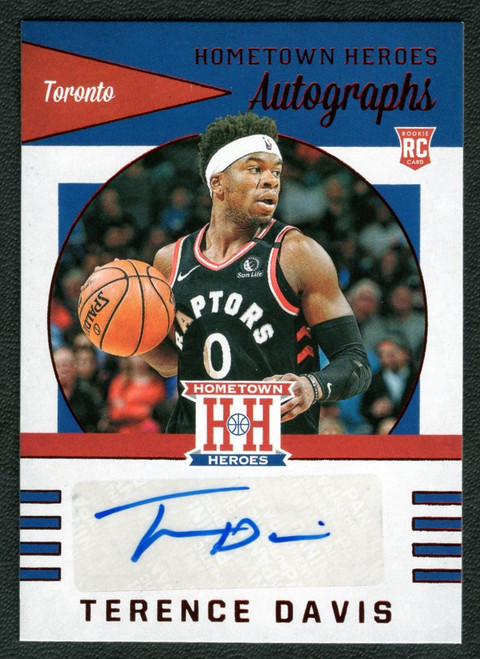 2019/20 Panini Chronicles #HH-TED Terence Davis Rookie/RC Hometown Heroes Autograph