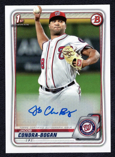 2020 Bowman #PA-JCB Jacob Condra-Bogan 1st Bowman Autograph