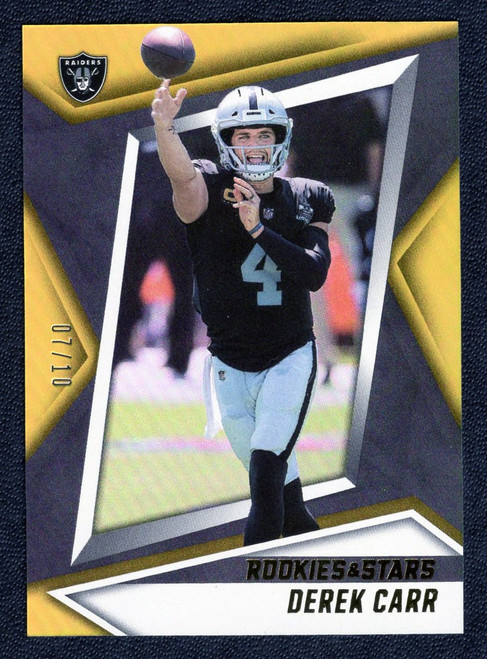 2021 Panini Rookies & Stars #72 Derek Carr  Gold 07/10