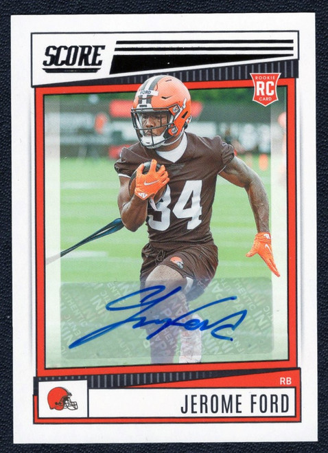 2022 Panini Score #333 Jerome Ford Rookie Autograph