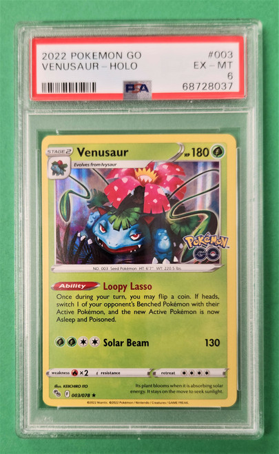 2022 Pokemon Go #3 Venusaur Holo PSA 6