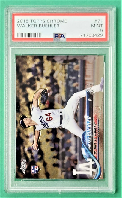 2018 Topps Chrome #71 Walker Buehler Rookie/RC PSA 9