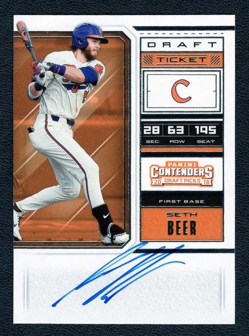 2018 Panini Contenders Draft Picks #16 Seth Beer Autograph