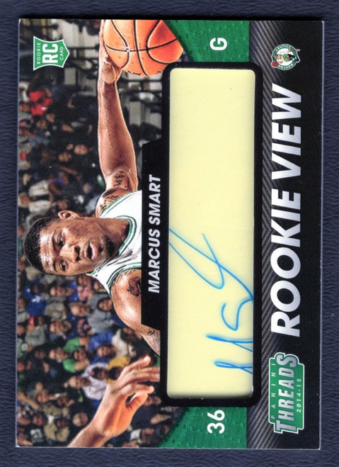 2014/15 Panini Threads #33 Marcus Smart Rookie View Autograph