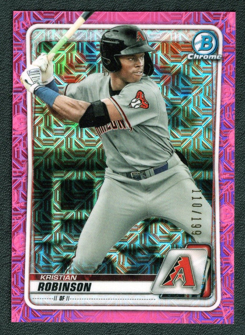 2020 Bowman Chrome #BCP-121 Grant Lavigne Purple Mojo Refractor