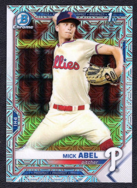 2021 Bowman Chrome #BCP-42 Mick Abel 1st Bowman Mojo Refractor 