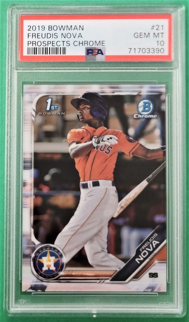 2019 Bowman Chrome #BCP-21 Freudis Nova 1st Bowman PSA 10 (#5)