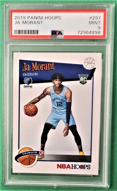 2019/20 Panini Hoops #297 Ja Morant Rookie/RC PSA 9