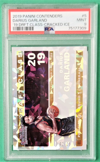 2019/20 Panini Contenders #5 Darius Garland Cracked Ice 2/25 PSA 9