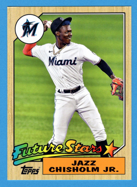 Jazz Chisholm Jr. - 2022 Topps Series 1 - 1987 Throwback Insert - MIAMI  MARLINS