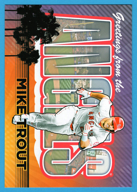 2022 Topps Archives #OPC-1 Mike Trout Oversized Topps Postcard