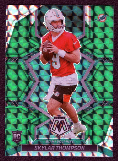 2022 Panini Mosaic #366 Skylar Thompson Green Mosaic Prizm Rookie