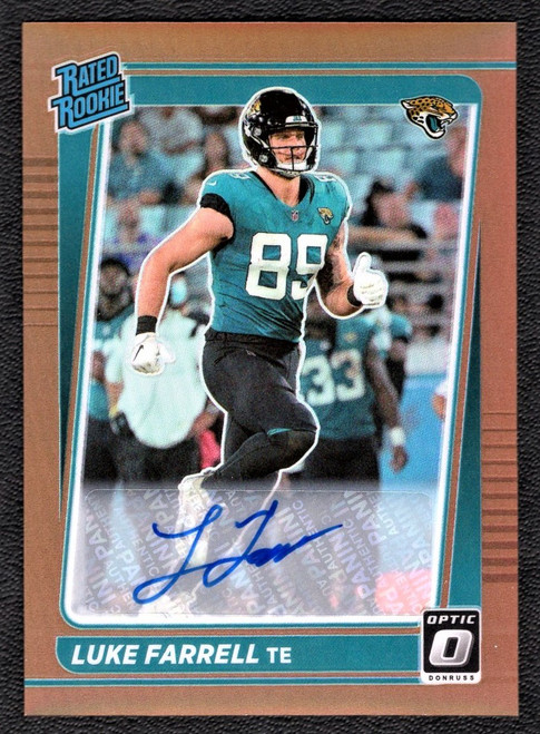 2021 Donruss Optic #287 Luke Farrell Bronze Prizm Rated Rookie Autograph