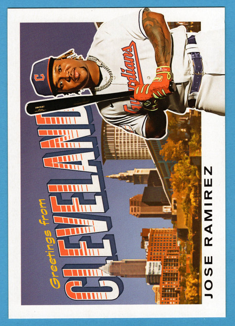 2022 Topps Archives #OPC-11 Jose Ramirez Oversized Topps Postcard (#2)