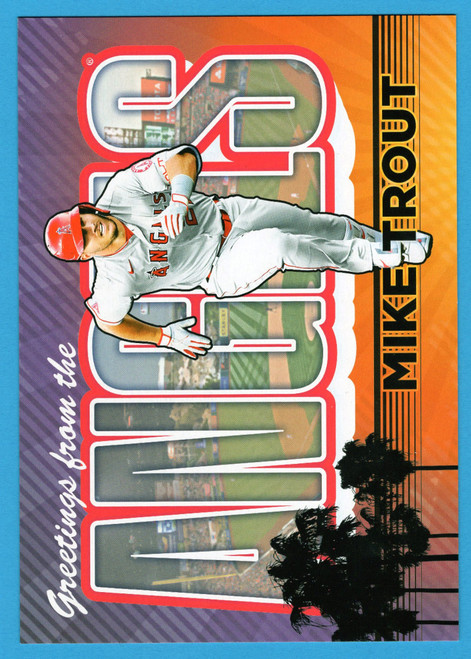 2022 Topps Archives #OPC-1 Mike Trout Oversized Topps Postcard (#2)