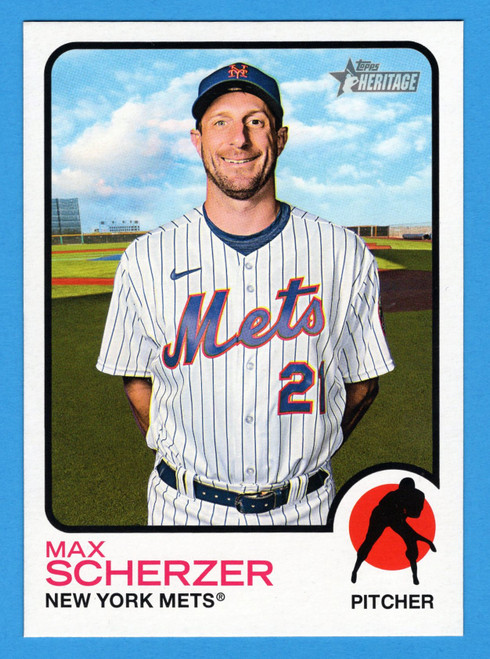 2022 Topps Heritage High Number #OB-MSZ Max Scherzer Oversized 1973 Topps Base