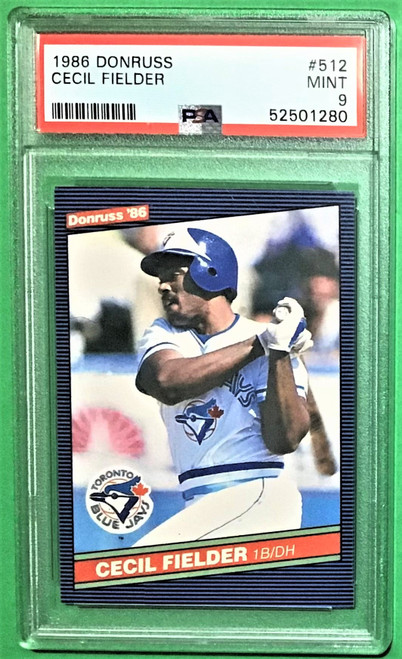 1986 Donruss #512 Cecil Fielder PSA 9